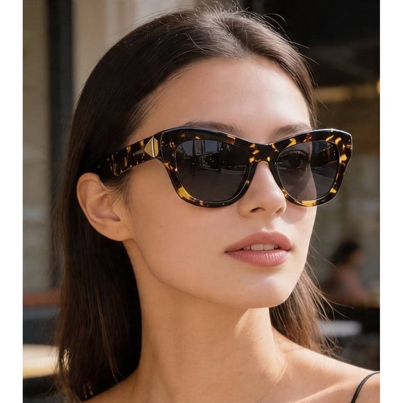 NWT Burberry BE4442U Yellow Havana Cat Eye mm Sunglasses main image 4